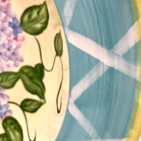 Hydrangea by Jay Import Co Serving Bowl Blue, Yellow and Purple Floral - Picture 6 of 12